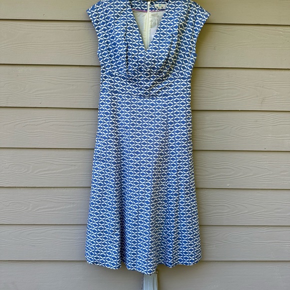 Boden Blue Patterned Dress - Picture 5 of 16